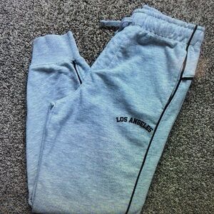 Gray Kids Sweatpants with Los Angeles Print